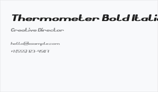 Thermometer Bold Italic Business Card