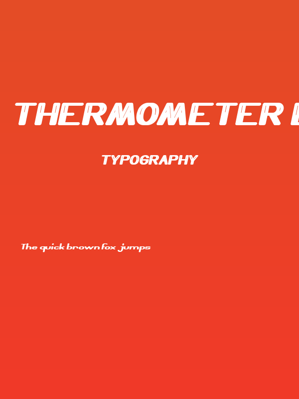 Thermometer Bold Italic Poster