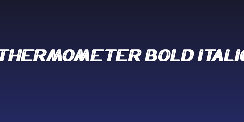 Thermometer Bold Italic Social Header