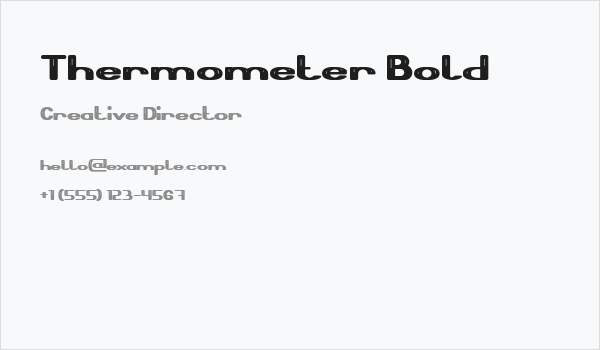 Thermometer Bold Business Card