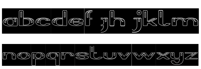 Thermometer-Hollow-Inverse Font LOWERCASE