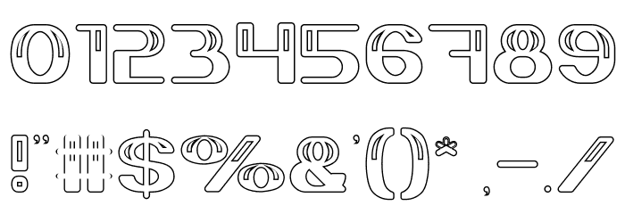 Thermometer-Hollow Font OTHER CHARS