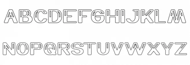 Thermometer-Hollow フォント 大文字