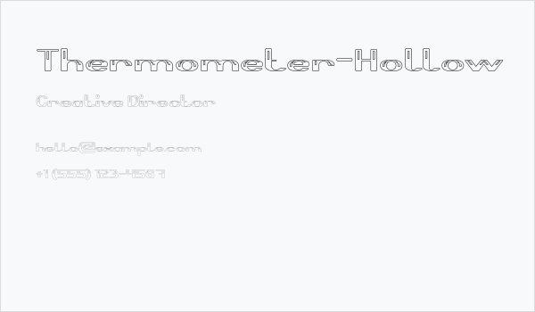 Thermometer-Hollow Business Card