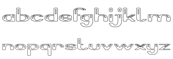 Thermometer-Hollow Font LOWERCASE