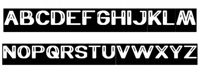 Thermometer-Inverse Schriftart Groß