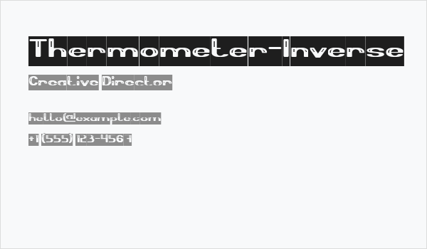 Thermometer-Inverse Business Card