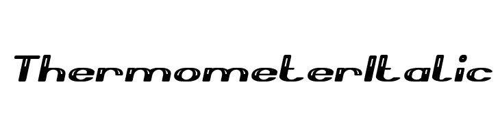 Thermometer Italic  フリーフォントのダウンロード