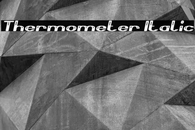 Thermometer Italic Font examples