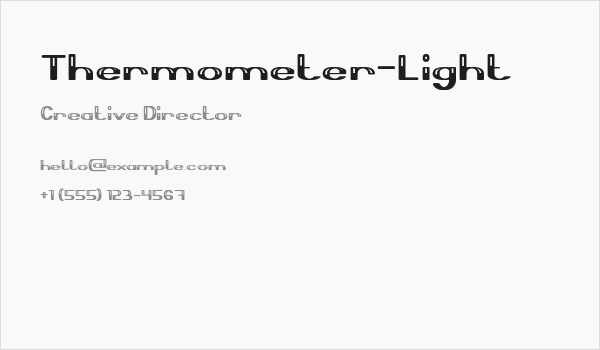 Thermometer-Light Business Card