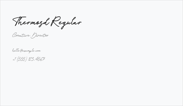 Thermosd Regular Business Card