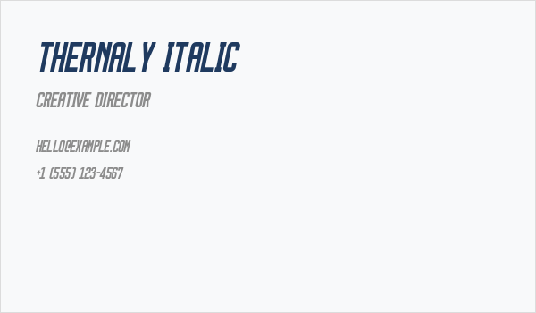 Thernaly Italic Business Card