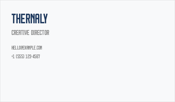 Thernaly Business Card