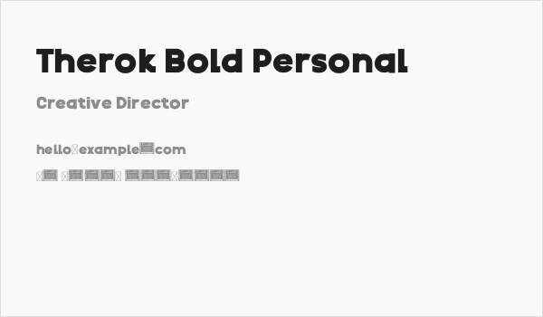 Therok Bold Personal Business Card