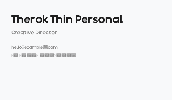 Therok Thin Personal Business Card
