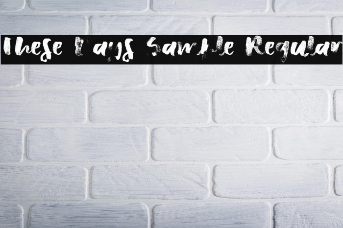 These Days Sample Regular Example 2