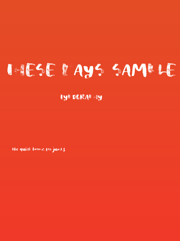 These Days Sample Regular Poster