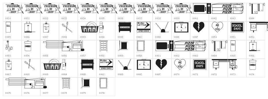 These Foolish Dings JL Character Map