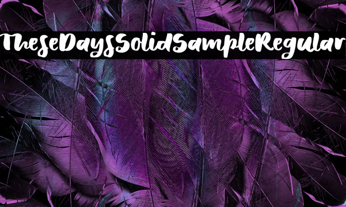 TheseDaysSolidSample-Regular Example 1