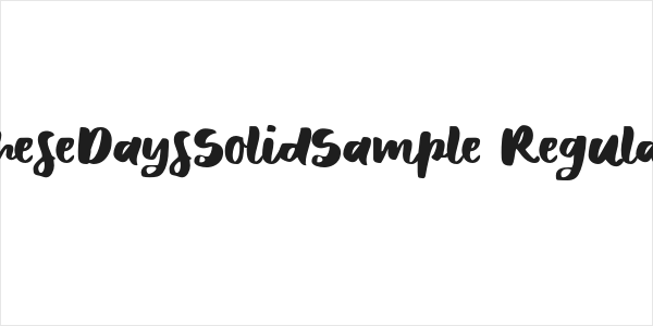 TheseDaysSolidSample-Regular Logo