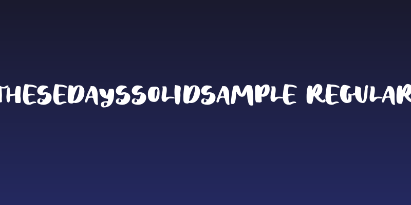 TheseDaysSolidSample-Regular Social Header