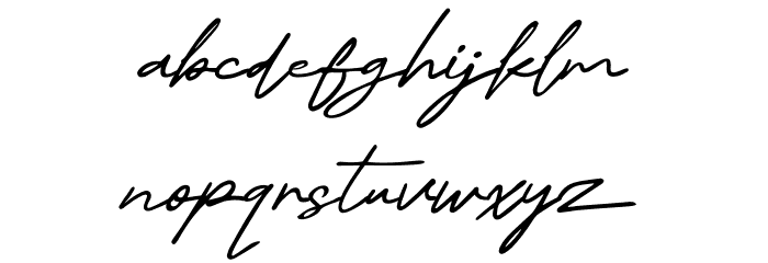 Thesignature Font LOWERCASE