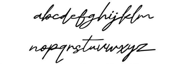 Thesignature 字体 小写