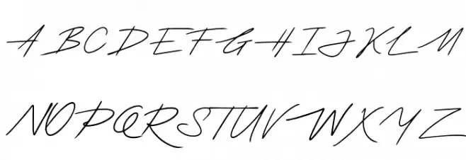 Thesignature Font UPPERCASE