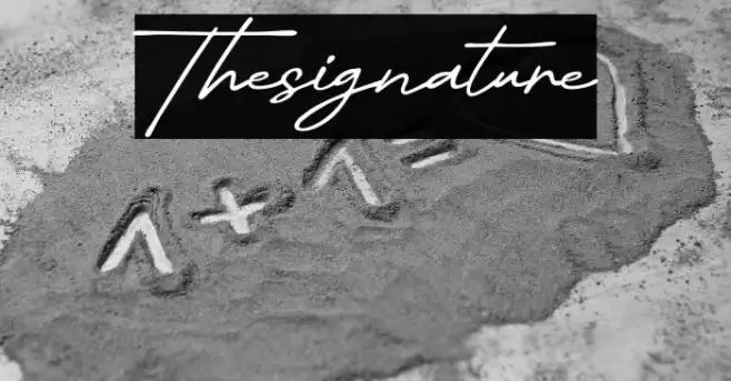 Thesignature Font examples