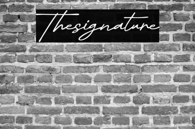 Thesignature Font examples