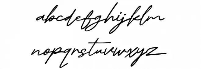Thesignature 字体 小写