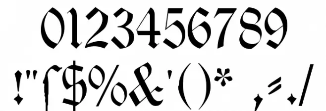 Theuerdank Fraktur Font OTHER CHARS