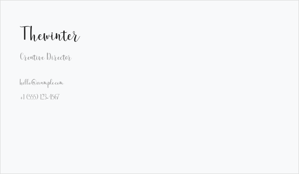 Thewinter Business Card