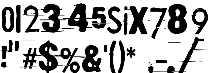 They're coming to take me away Font OTHER CHARS