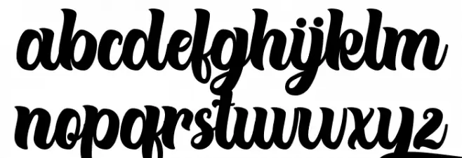 Theyriad Script Personal Use फ़ॉन्ट लोअरकेस