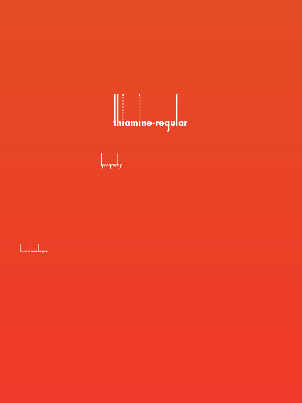 Thiamine-Regular Poster