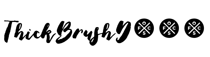 Thick Brush Demo  नि: शुल्क फ़ॉन्ट्स डाउनलोड
