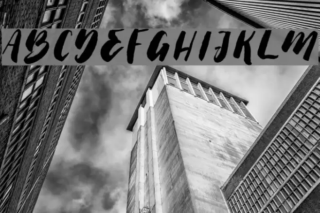 Thick Brush Demo Font examples