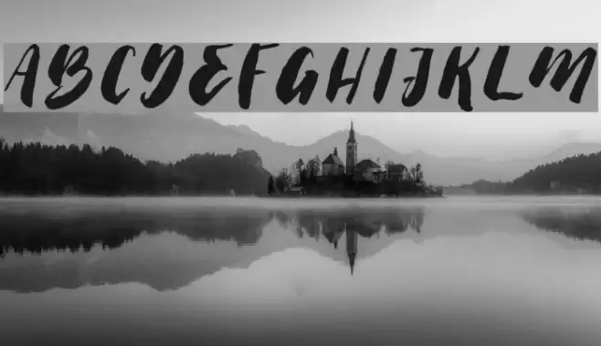 Thick Brush Demo Font examples