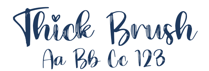 Thick Brush Font Preview