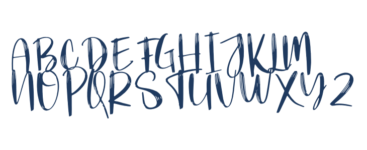 Thick Brush Uppercase