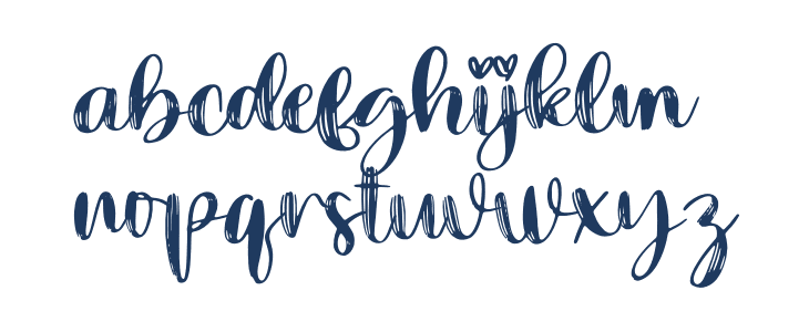 Thick Brush Lowercase
