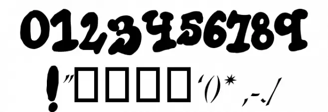 Thick Chocolate Font OTHER CHARS