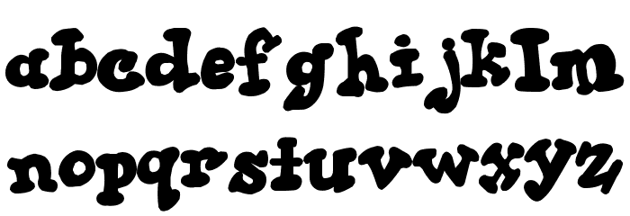 Thick Chocolate Font LOWERCASE