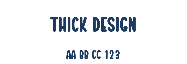 Thick Design Font Preview