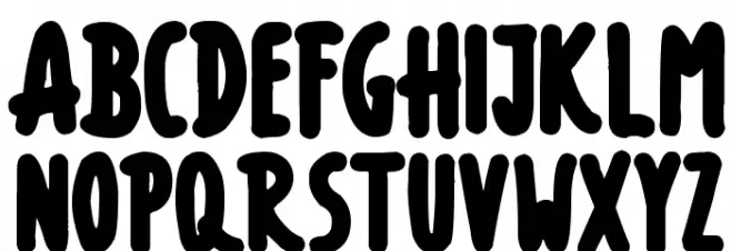 Thick Marker Talls Schriftart Groß