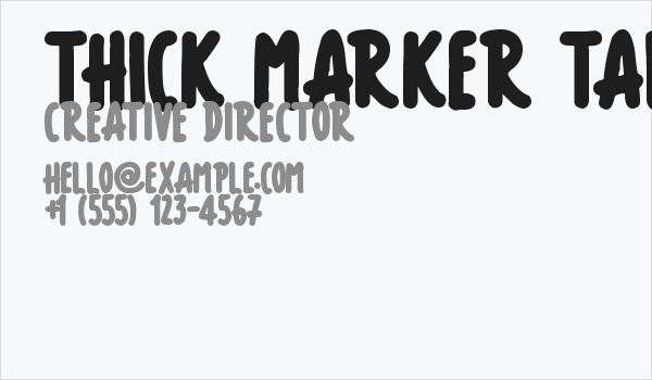Thick Marker Talls Business Card