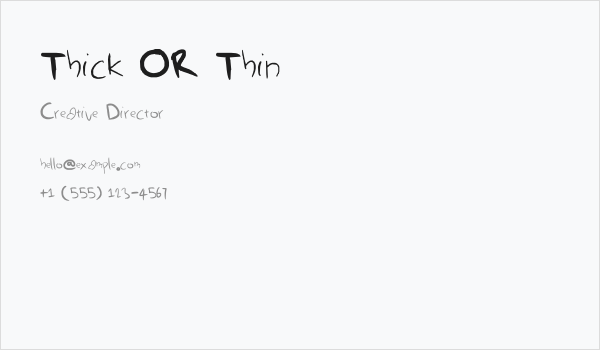 Thick OR Thin Business Card