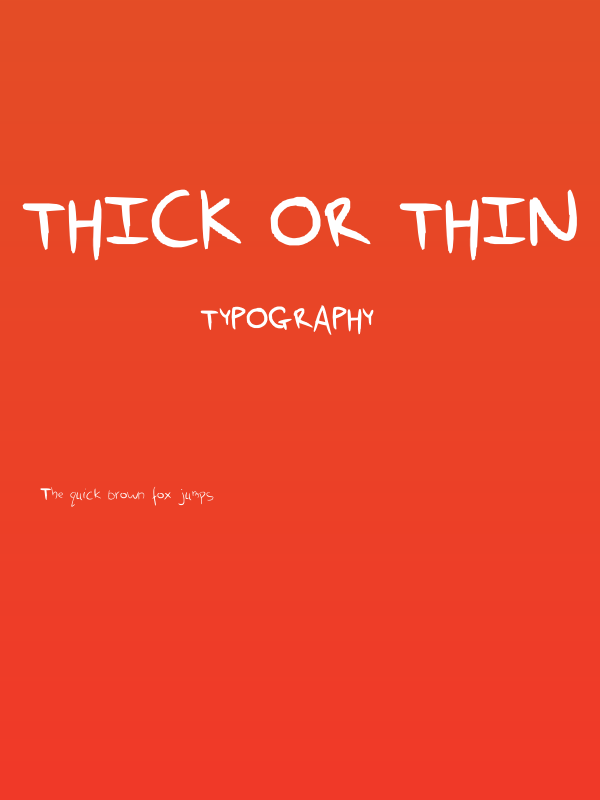 Thick OR Thin Poster