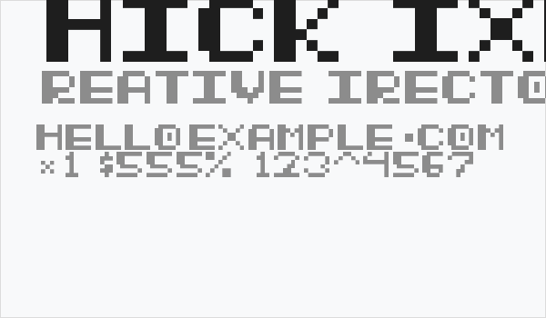 Thick Pixel Regular Business Card